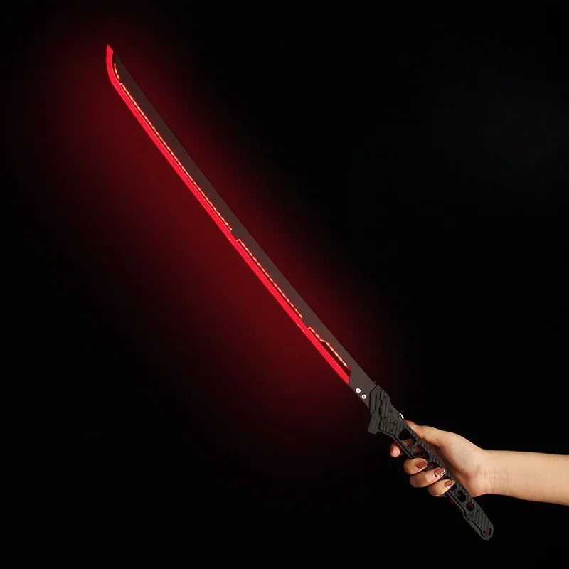 80/108cm Cyberpunk Katana Acrylic Luminous Sword Knife Anime Cosplay Prop Real Size Japanese Katana Samurai Sword Sabre Kid Toy