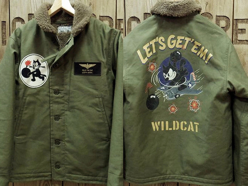 TOYS McCOY Deck FELIX CAT "100th Anniversary" N-1 Clipped Jacket