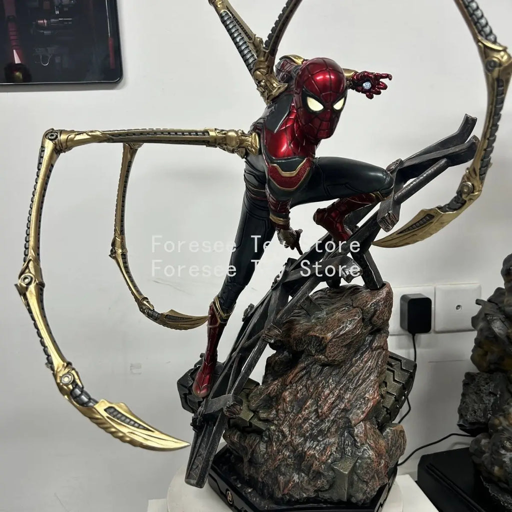 Avengers SuperHero Iron Spider-Man 1/4 Scale Statue Battle Pose Infinity War Collectible Figure Ornament boy's toy birthday gift