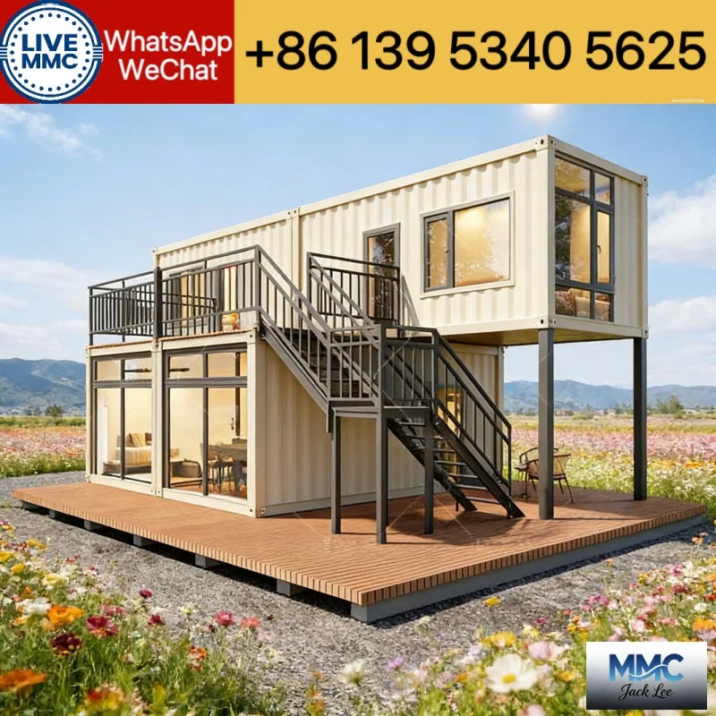 Made in China 30ft Waterproof Folding House Outdoor Garden House 2-3 Bedroom Modular Container House