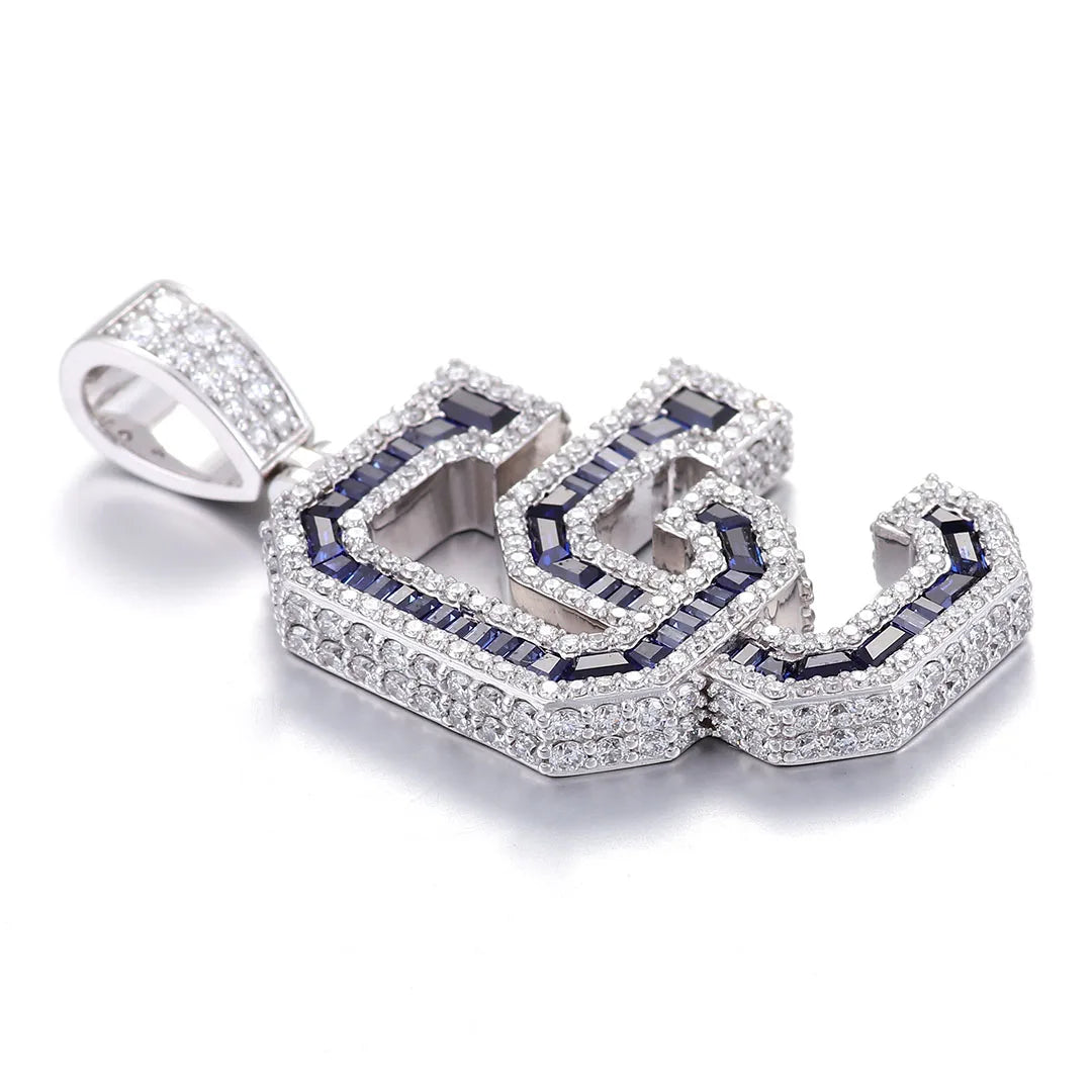 Provence Moissanite Hip Hop Pendant for Men Double C Letter Custom Jewelry 10K Gold Rapper Pendant Miami Rock Pendant for Women
