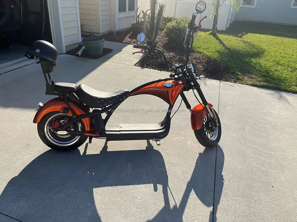 Custom 2000W 2 Seaters Electric Motorcycle Chopper Street Mopeds Motor Bike 60V 12-45Ah Long Range