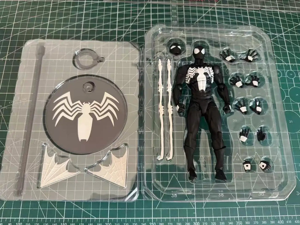 Original Mess Toys Spider Man Symbiote Spiderman Messtoys Black Suit Neighbor Scarlet Spider Anime Action Figure Gifts Toys