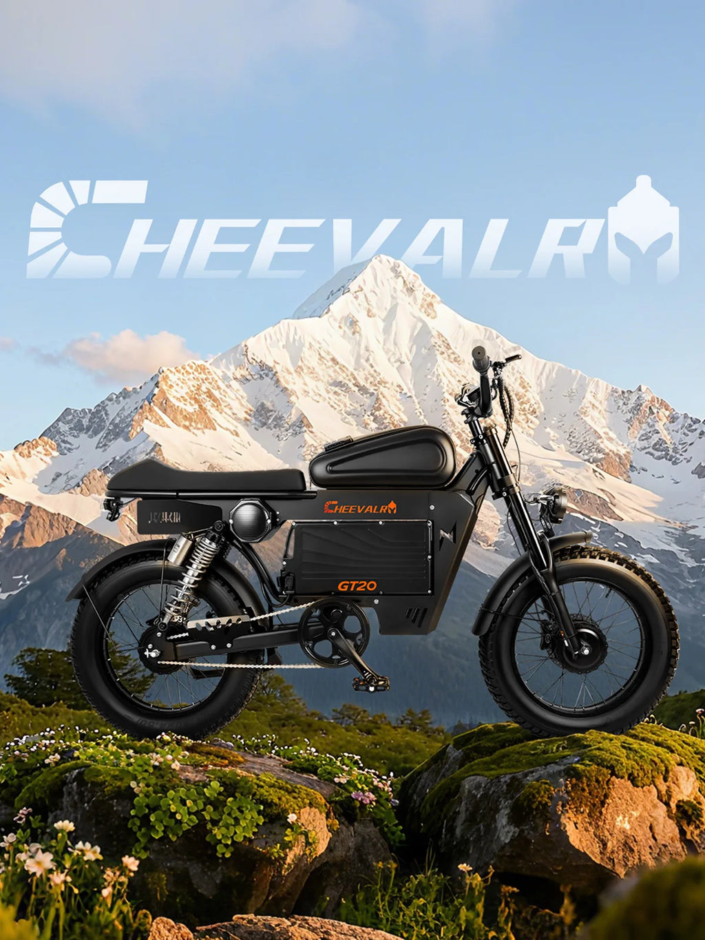Cheevalry GT20 20 Fat Tire E-Mountain bike  Adult E-bike 1500W*2 motor city ebike 60V43Ah battery Electric Bike