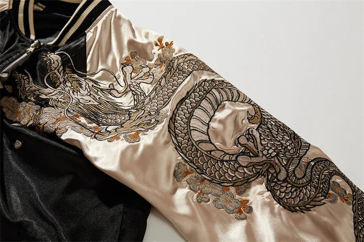 A005 Design Baseball Jackets For Man Heavy Embroidery Loose Fit Autumn Top Quality Polyester Chinese Style Chamarras Para Hombre