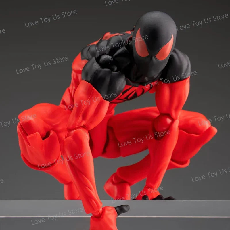 Mess Toys Spider-Man Symbiote Black Suit – Neighbor & Scarlet Spider Anime Action Figure – In Stock Gift Toy