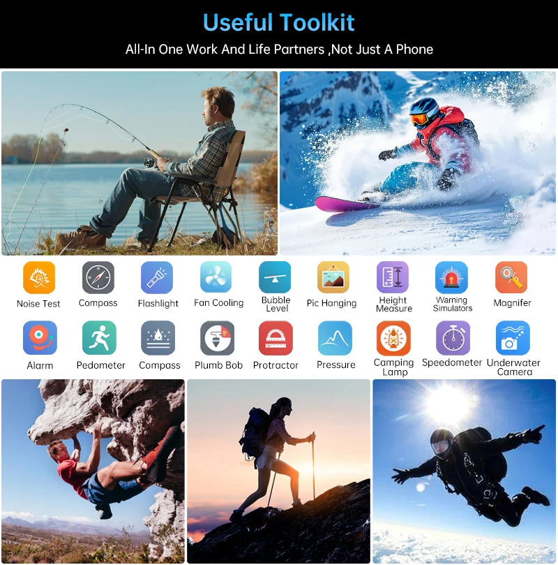 Unihertz by 8849 Tank 4 pr Smartphone 5G with 720P Projector 512GB 1TB Dimensity 8300 CPU 6.73" 3k AMOLED 11600mAh Android 14