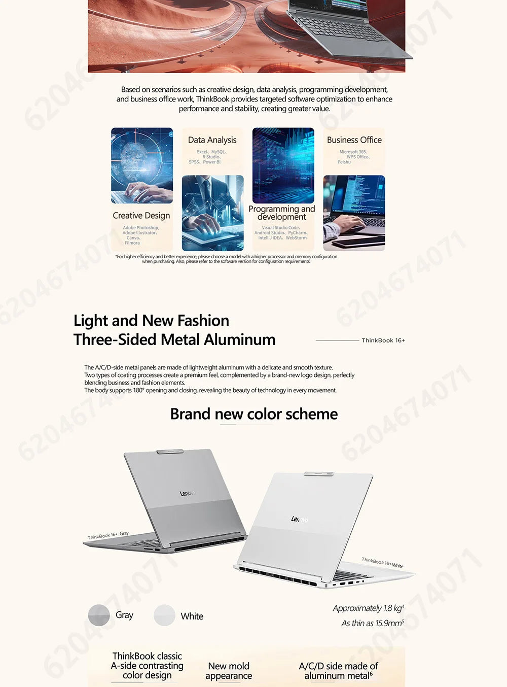 Lenovo Thinkbook 16+ Ultra X7 358H 32G 1TB SSD 16inch 3.2K 165Hz