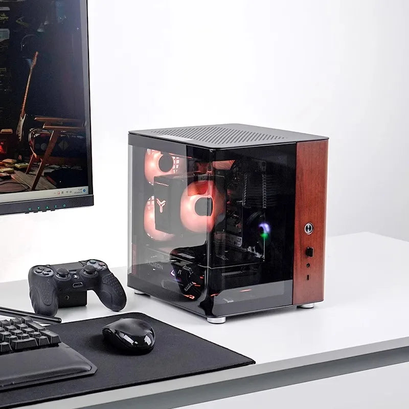 Mini sea view room i5/5060 walnut desktop assembly game computer ITX small host