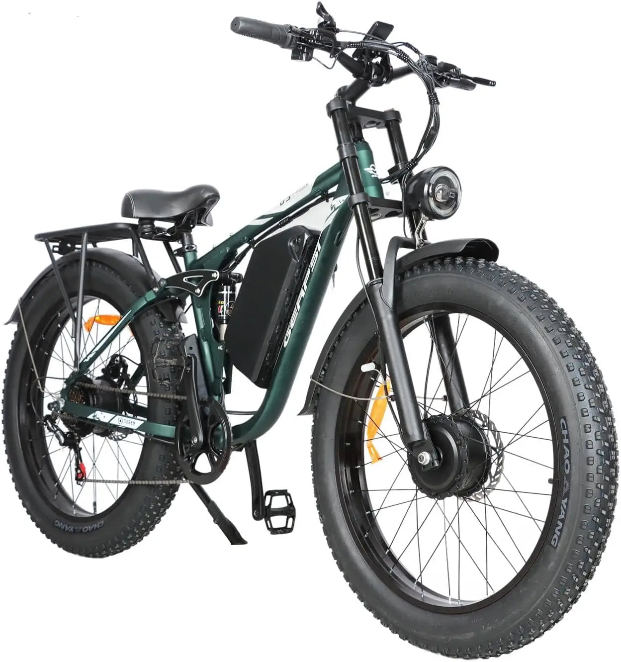 BAOLUJIE 2603 Electric Bike for Adults，52V 32AH Electric Bicycle，Peak 5000W Mountain E-bikes，21-speed Dual Motors Moped Ebike