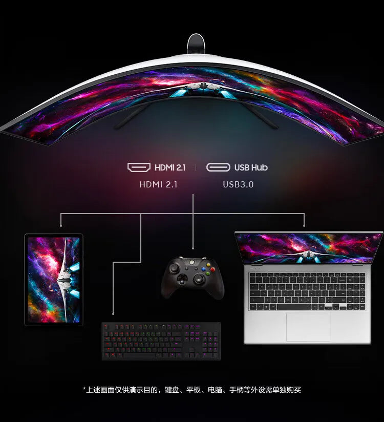 The world's first dual-UHD gaming monitor Ody-ssey S57CG954NC sam-sung 57inch dual 4K 240Hz with Curved Screen Monitor