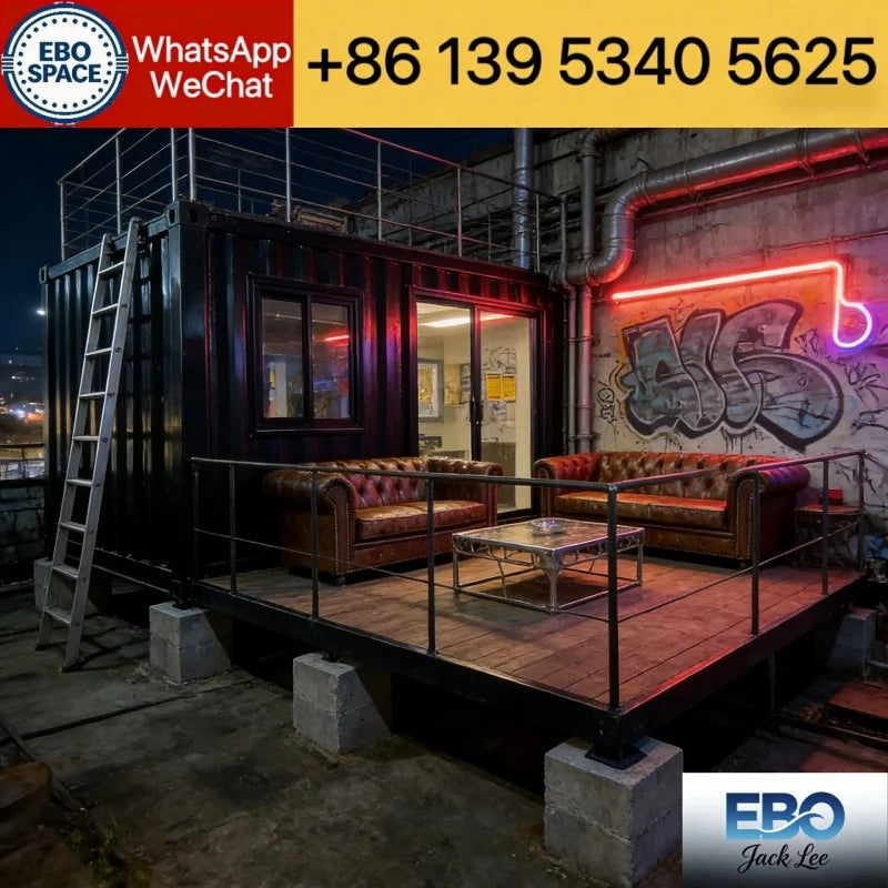 Modify Shipping Container Houses Expandable 20ft Mobile Home Portable Worker Camp Cabin Temporary Office Housing Unit
