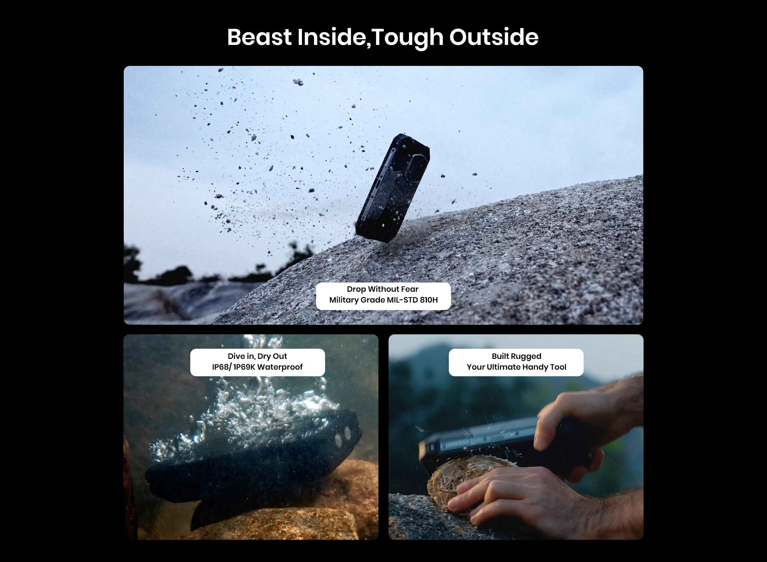 FOSSiBOT F107PRO Rugged Smartphone Infrared Night Vision 28000mAh 66W, 5G mobile phone with 50M Flashlight 12GB+512GB Android 15