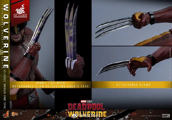 In Stock HotToys MMS831 Wolverine Classic Brown and Tan 1/6 Soldier Figure Animation Action Figure Toy Gift Model Collection