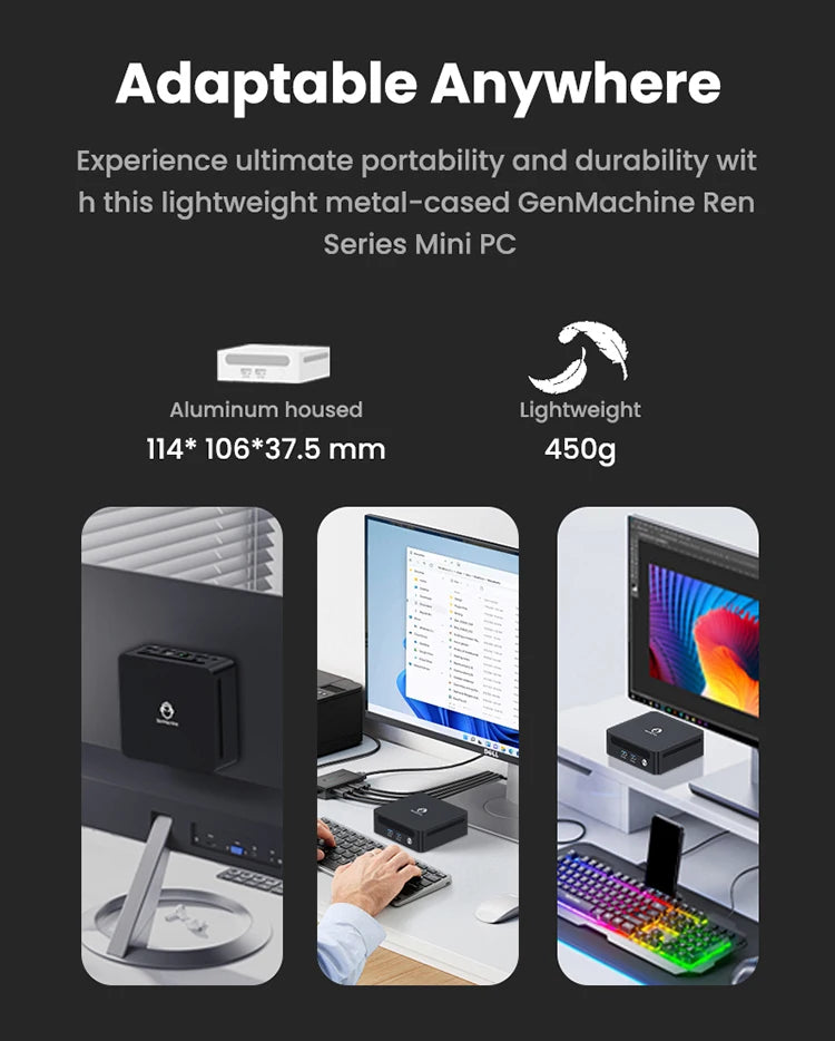 Genmachine AMD Ryzen 9 4900H Mini Pc Windows 11 Ryzen Desktop 8C/16T 4.4GHz Perfect for Streaming & Work Diy Pc  Mini Pc Gaming