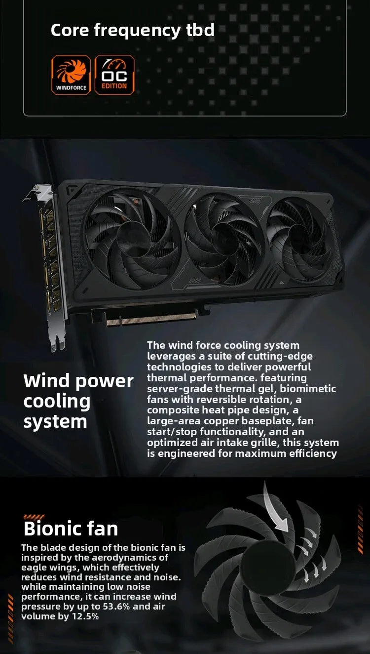 RTX 5070 WINDFORCE OC SFF 12G Gaming AI Intelligent Learning Graphics Card