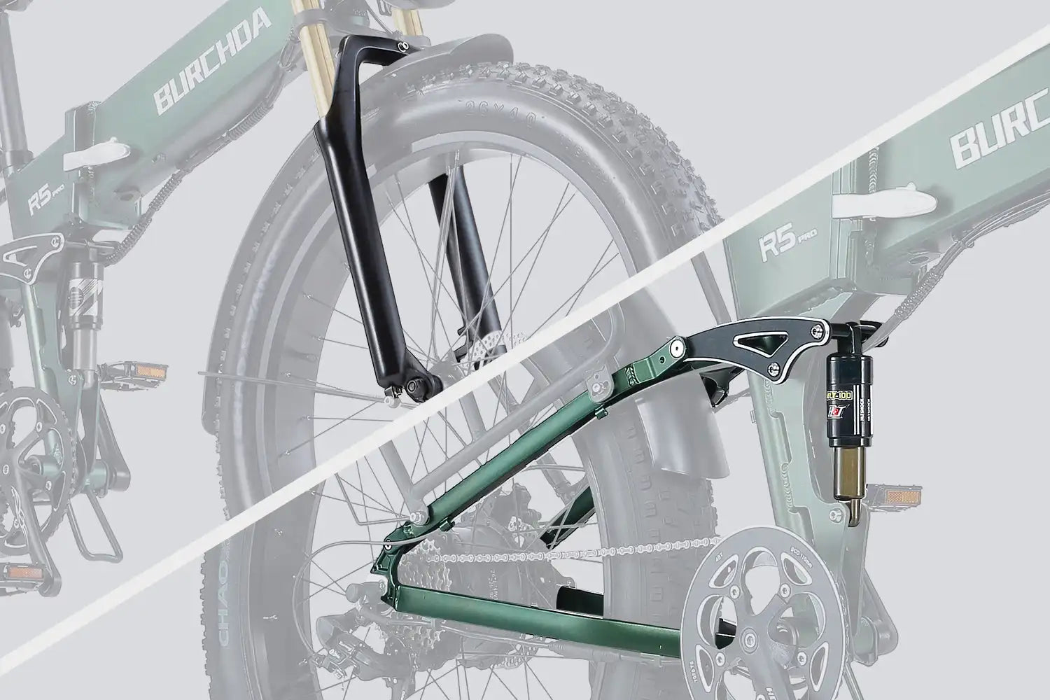 26" Electric Bike 1000W E-Bike For Adults & 2 Battery Bicycle  28mph Fat Tyre