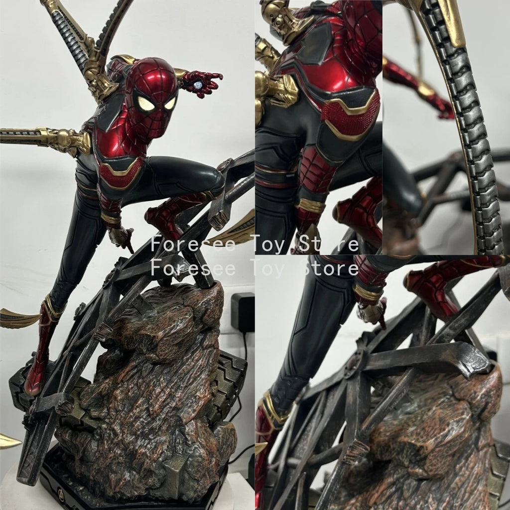 Avengers SuperHero Iron Spider-Man 1/4 Scale Statue Battle Pose Infinity War Collectible Figure Ornament boy's toy birthday gift