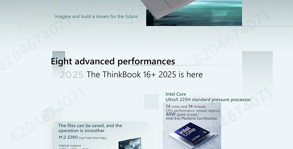 Lenovo Thinkbook 16+ 2025 U5 225H 32G DDR5 1TB SSD 16inch 3.2K 165Hz