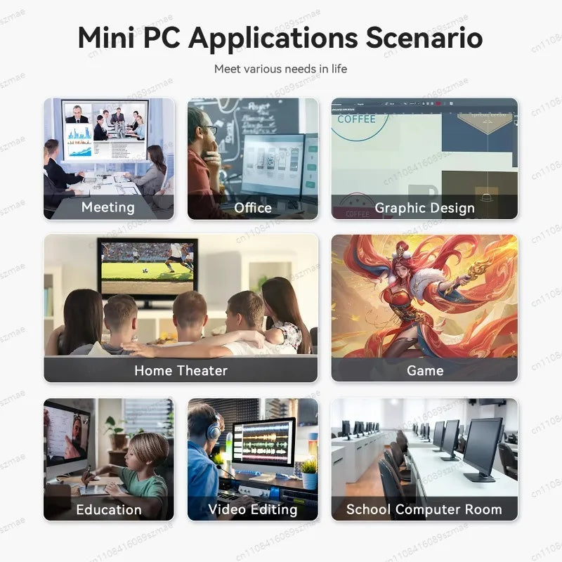 Ryzen 7 7735HS Mini PC, SER5 Max with 24GB LPDDR5 & 1TB PCIe SSD, WiFi 6 BT5.2, Triple 4K Display via HDMI/DP/USB-C