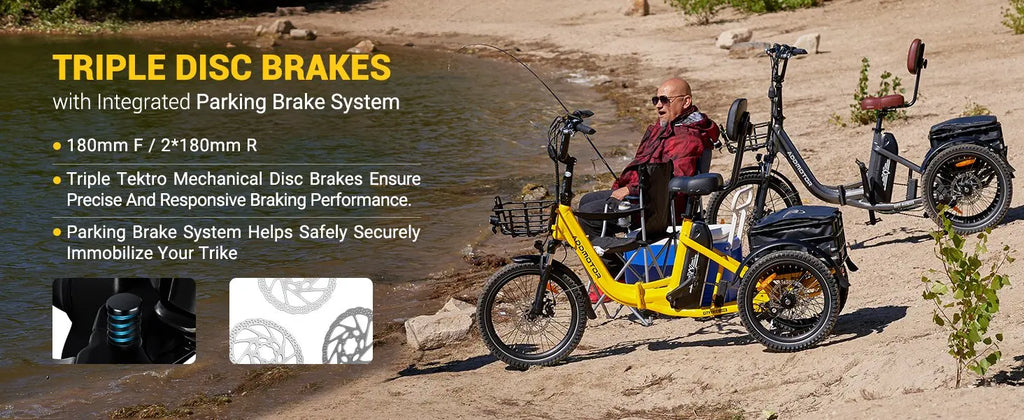 -310 Folding 3Wheel E-bike Electric Trike 750W 20Ah 90MI Adult