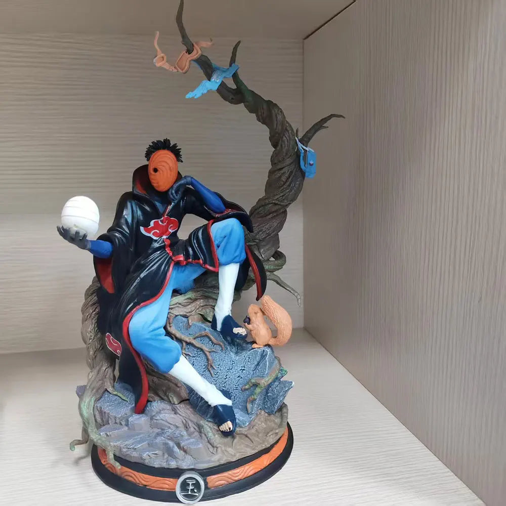 32cm Naruto Anime Uchiha Obito Replaceable Head PVC Action Figures Collection Model Toys Gifts