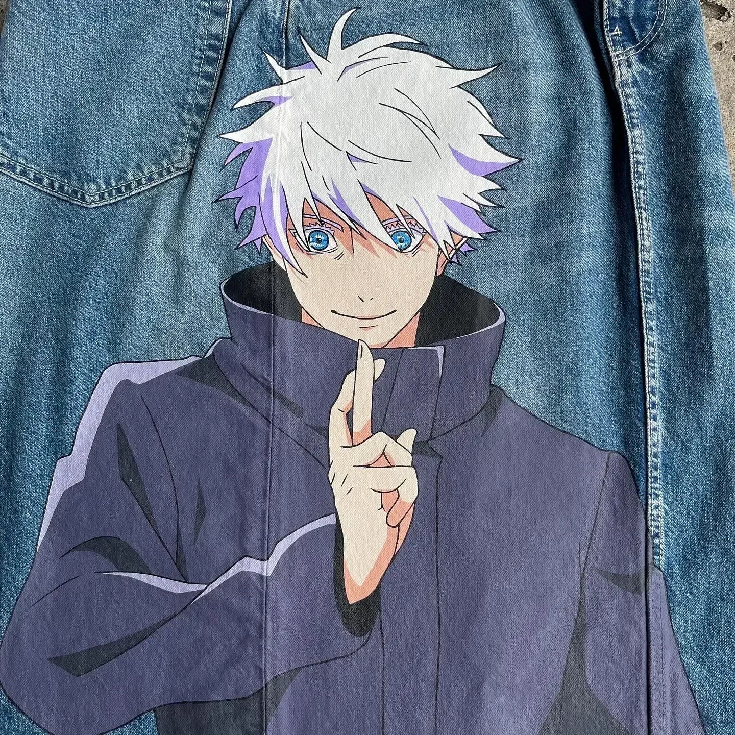 Harajuku high street y2k baggy jeans vintage wide leg denim pants popular anime jeans streetwear couples trouser men clothing