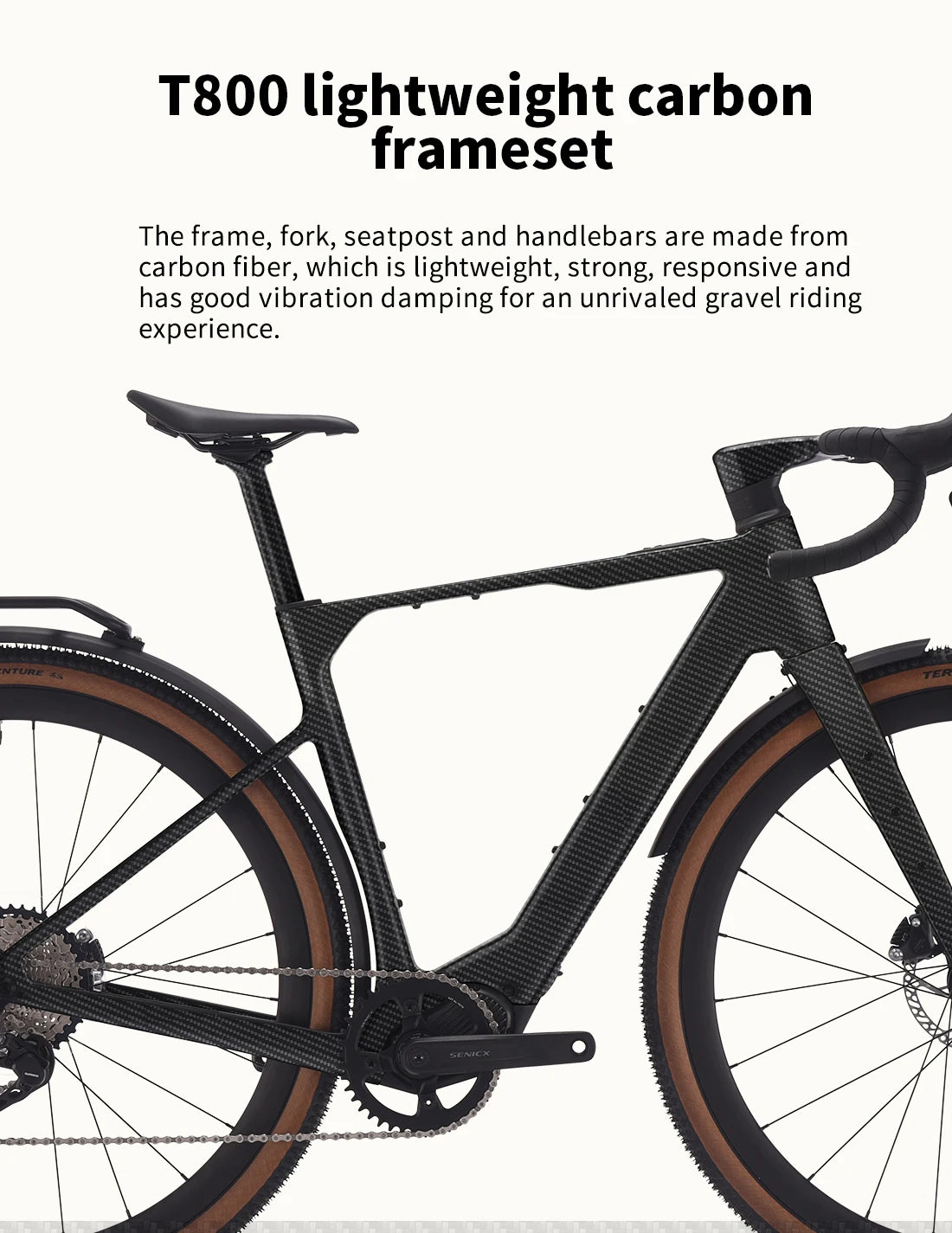 SAVA E-BIKE Carbon Fiber Gravel Electric Assist Bicycle, equipped with SHIMAN0 GRX ST-RX600 groupset