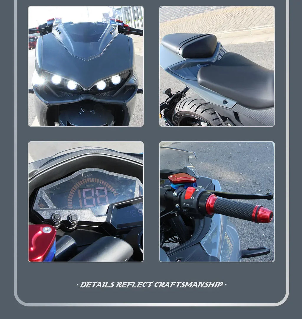 Adult 72V Sports Car High-speed Electric Motorcycle Battery Electric Motorcycle