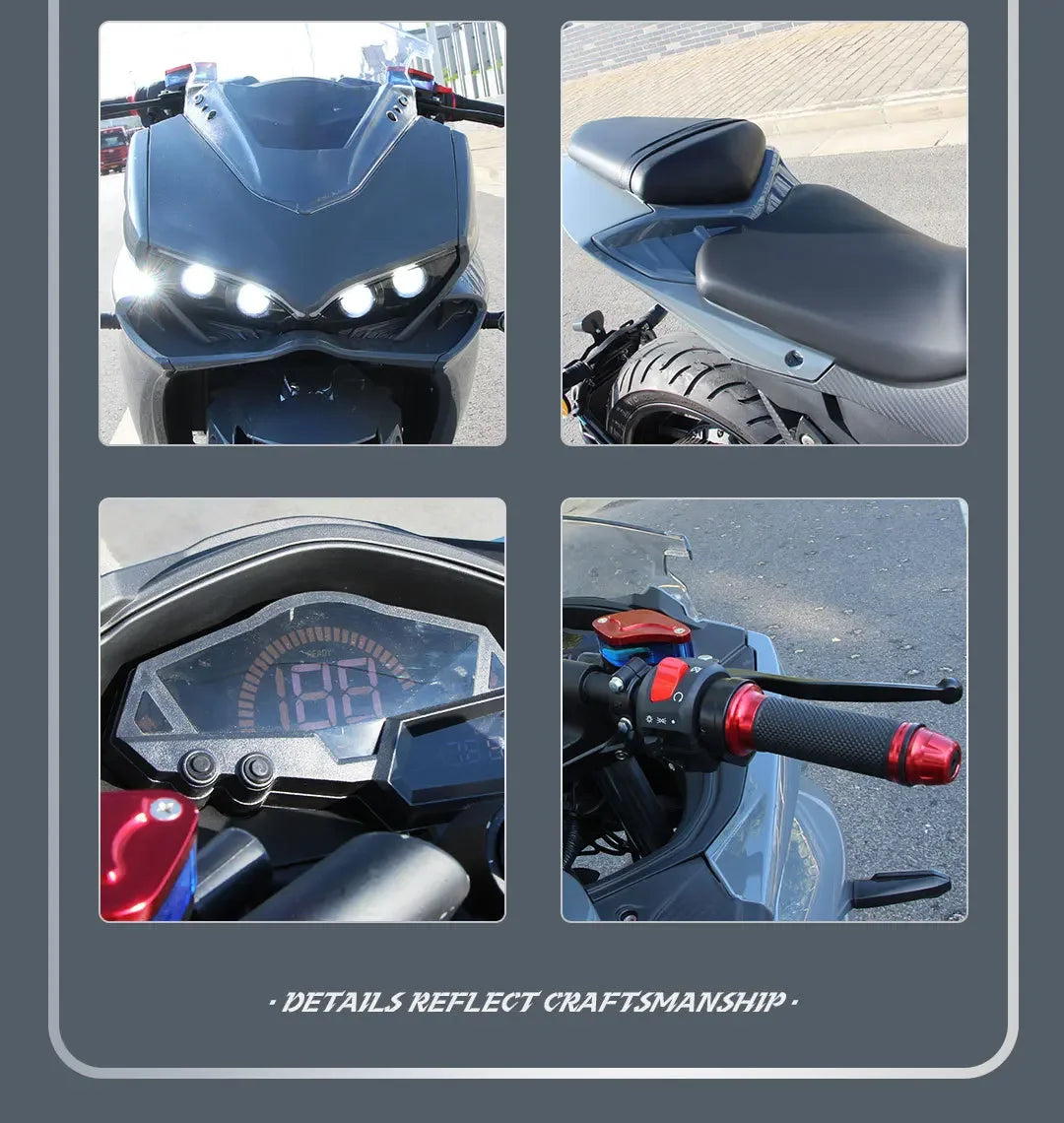 Adult 72V Sports Car High-speed Electric Motorcycle Battery Electric Motorcycle