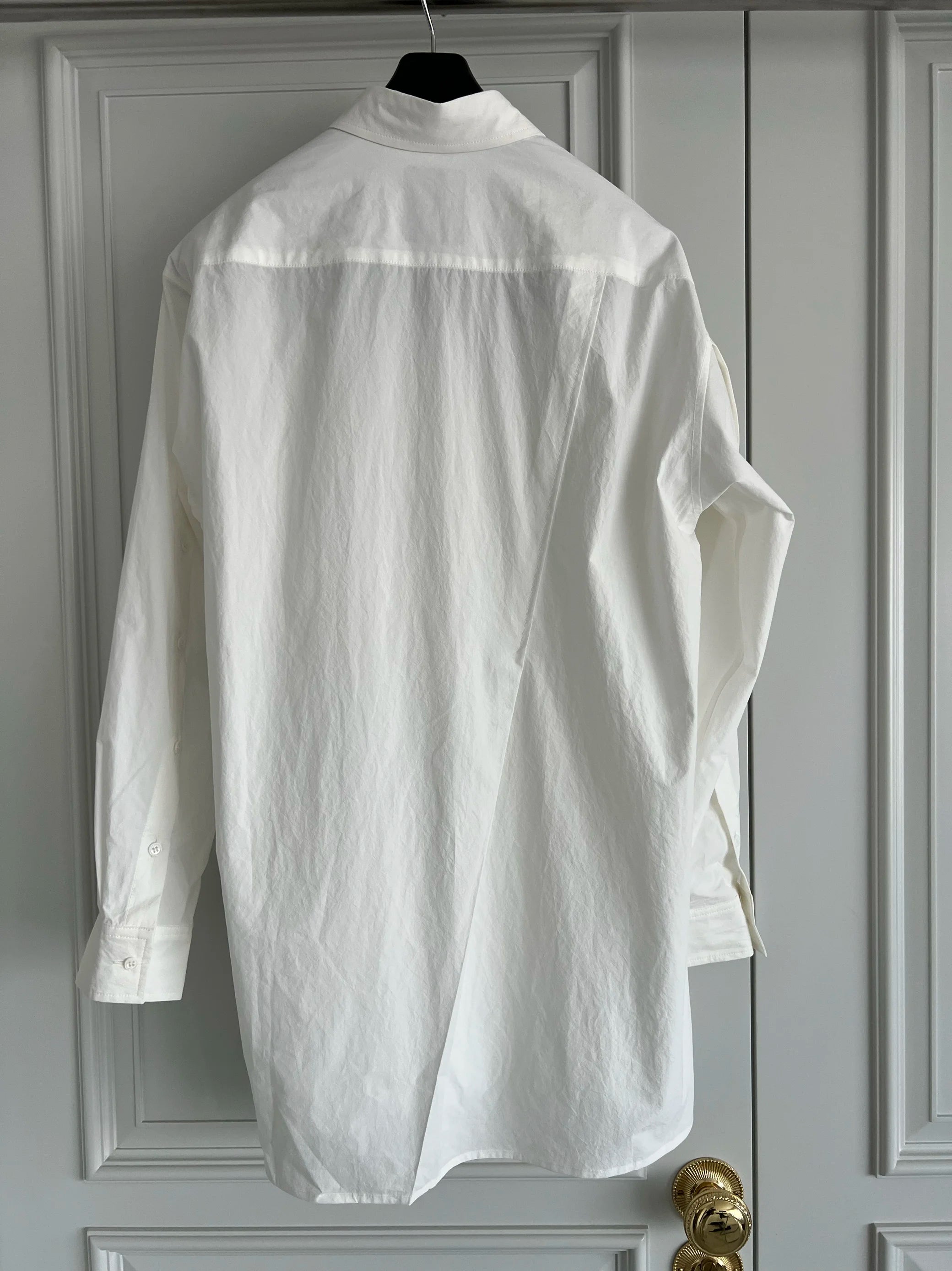 TOP-YAMAMOTO original design white pure cotton long-sleeved shirt