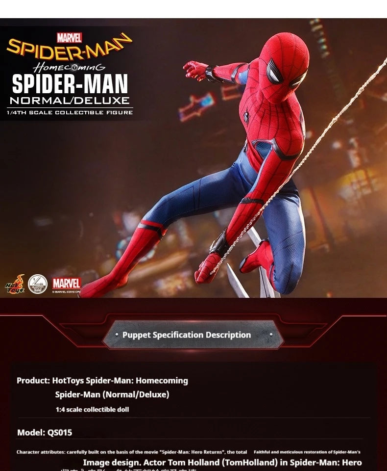 Hot Toys HT Spider-Man Hero Returns Premium Deluxe 1:4 Scale Action Figure Ordinary Luxury Spider-Man Collectible Toy