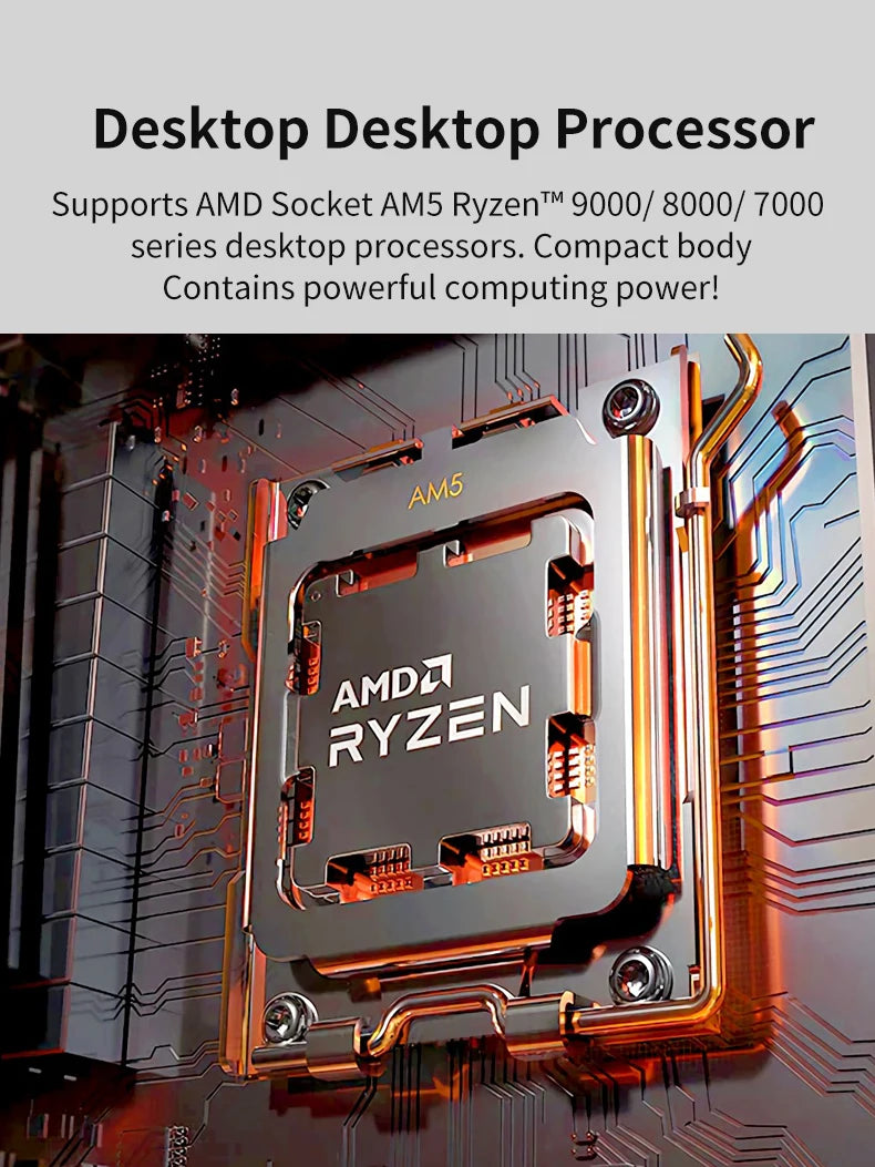 FEVM FA65G GAMING MINI PC Ryzen7 9800X3D RTX4090M 16GB GDDR6 SSD New Windows 11 Desktop Computer