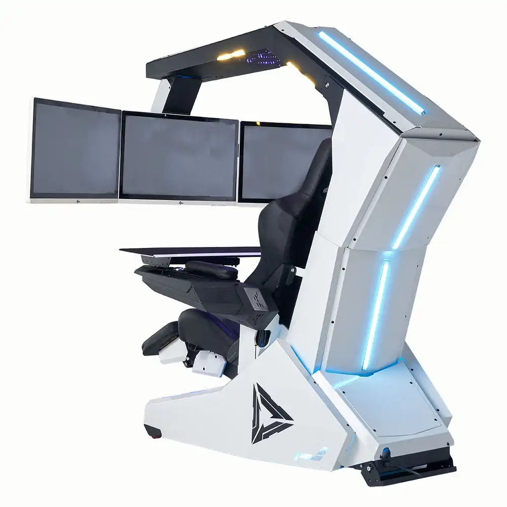 Imperator R1 Pro Recline zero Gravity Gaming Cockpit Massage Speaker Monitor Adjustable RGB Chair Workstation Computer Cockpit