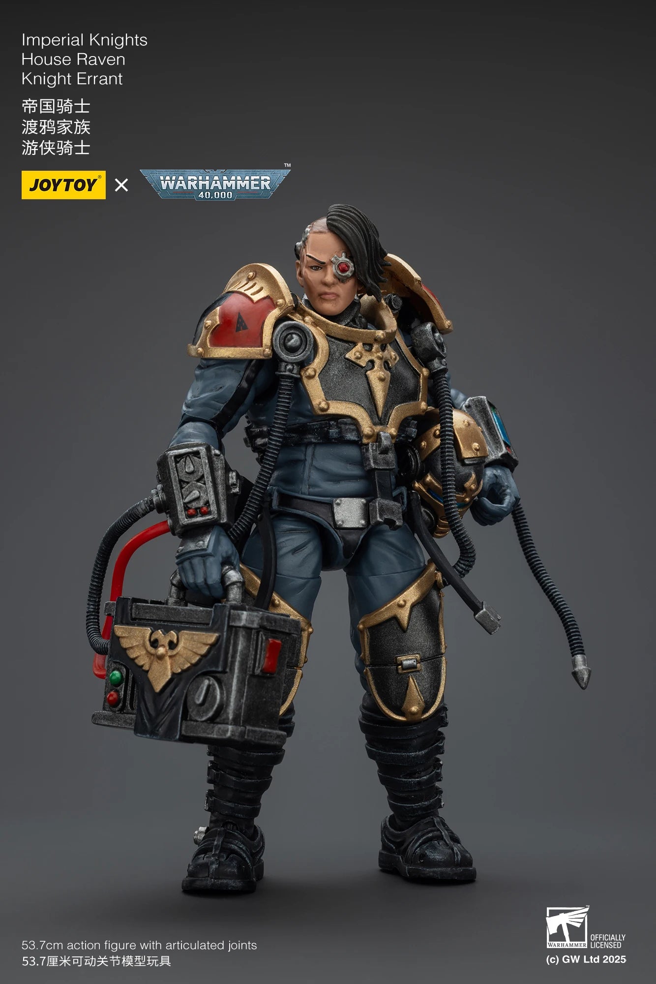 JOYTOY Warhammer 40K 1/18 Imperial Knights House Raven Knight Errant House Terryn Paladin Anime Figures Toys Mech Model