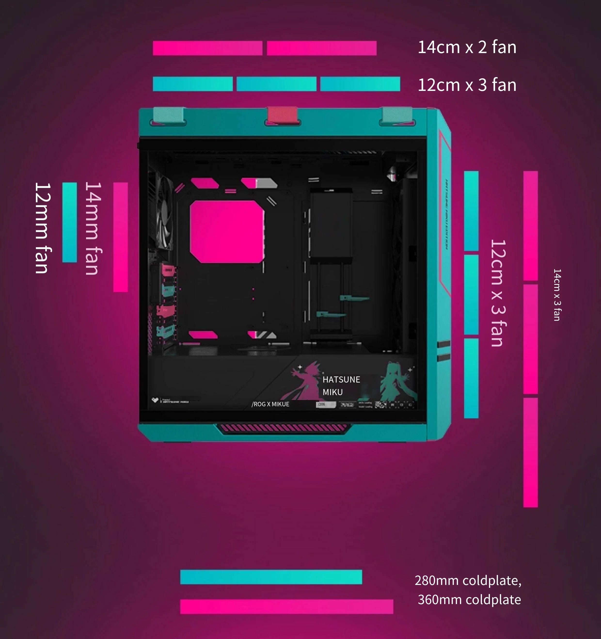 New ROG Strix Helios Gx601S ROJI Mid Tower Support 420mm Cooler ARGB for Gaming CASE Computer Case Only