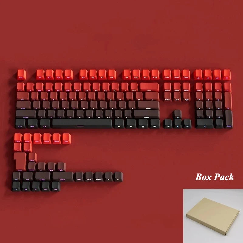 2025 New Original Daylight Cherry Keycaps PBT Translucent Gradient Color Side Engraving Personalized for MX Mechanical Keyboards