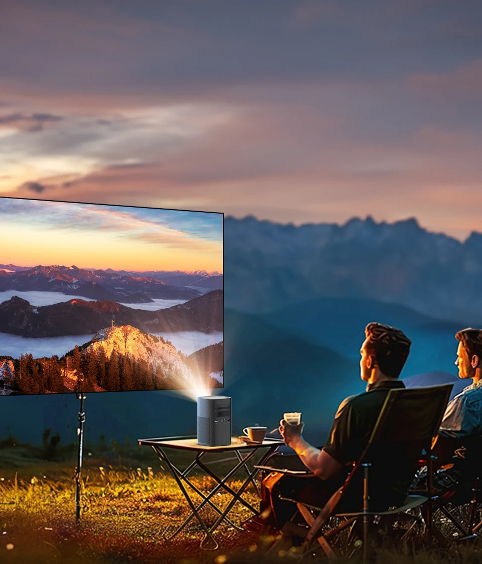 Vevshao V30 3D 4K Mini Projector Cinema Smart Android WiFi Portable 1080P Home Theater Video LED DLP Projector with Battery
