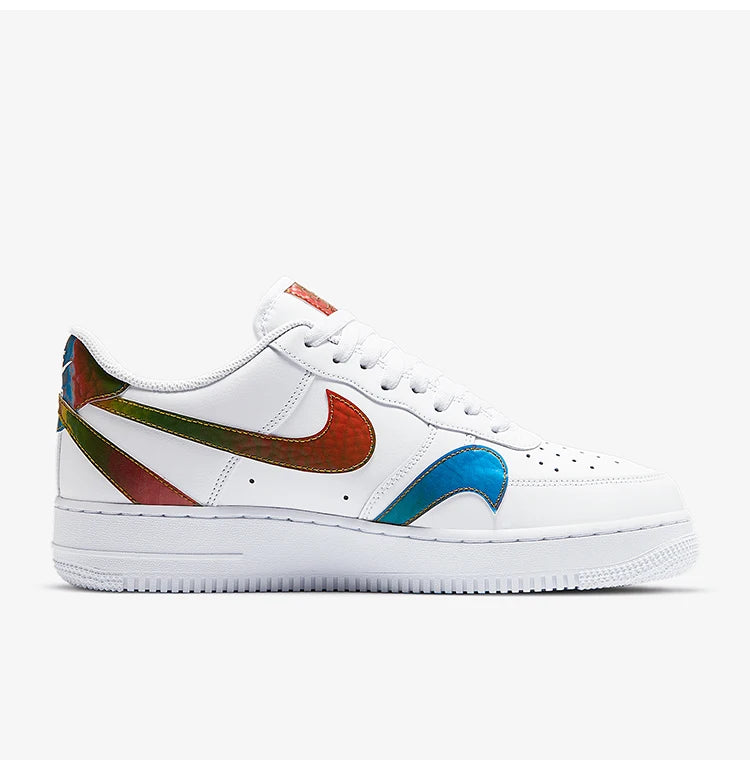 Nike genuine AF1 Air Force One colorful laser inverted hook men's sports board shoes CK7214-101
