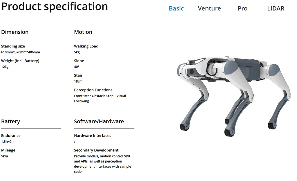 DEEPRobotics Jueying Lite3 Intelligent quadruped bionic robot, electronic robot dog