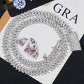 Hiphop 10mm Iced Out Moissanite Cuban Chain Necklace Men Jewelry 925 Sterling Silver Bracelet Pass Diamond Tester Wholesale Gift