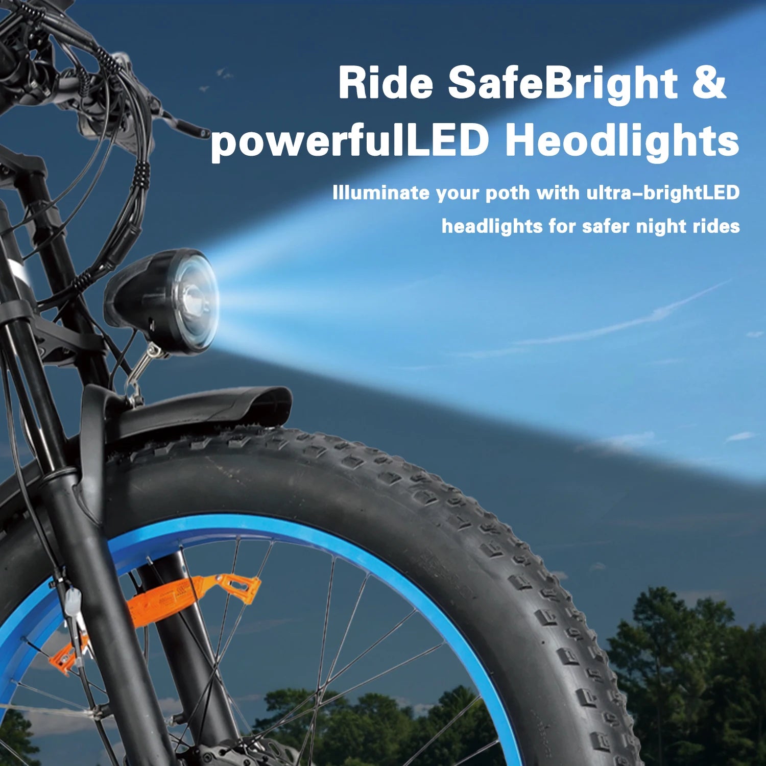 BAOLUJIE 2602 Electric Bicycle for Adults Peak 5000W Dual-Motor E-bike 26*4 Inch Fat Tire 38MPH Electric Bike【1 Year Warranty】