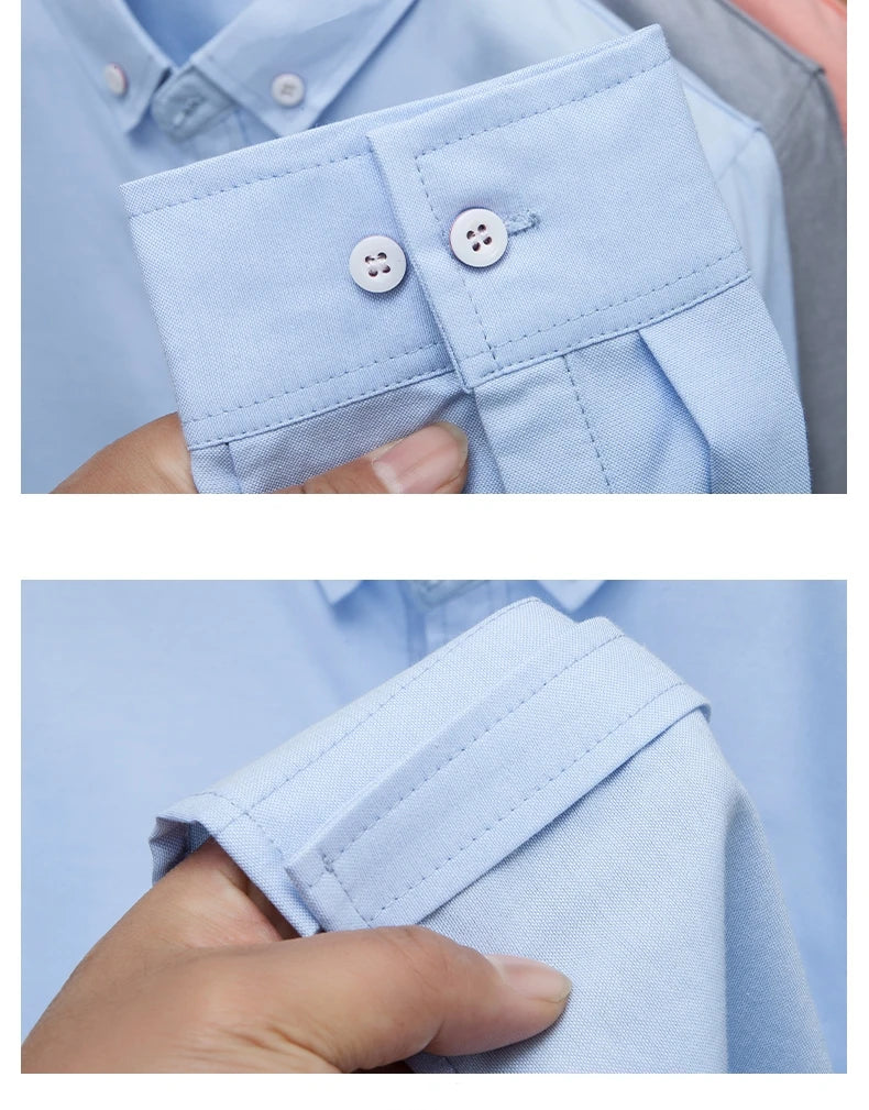 High end brand men's long sleeve shirt fashion cartoon embroidery comfort silk cotton solid color luxury golf casual lapel top