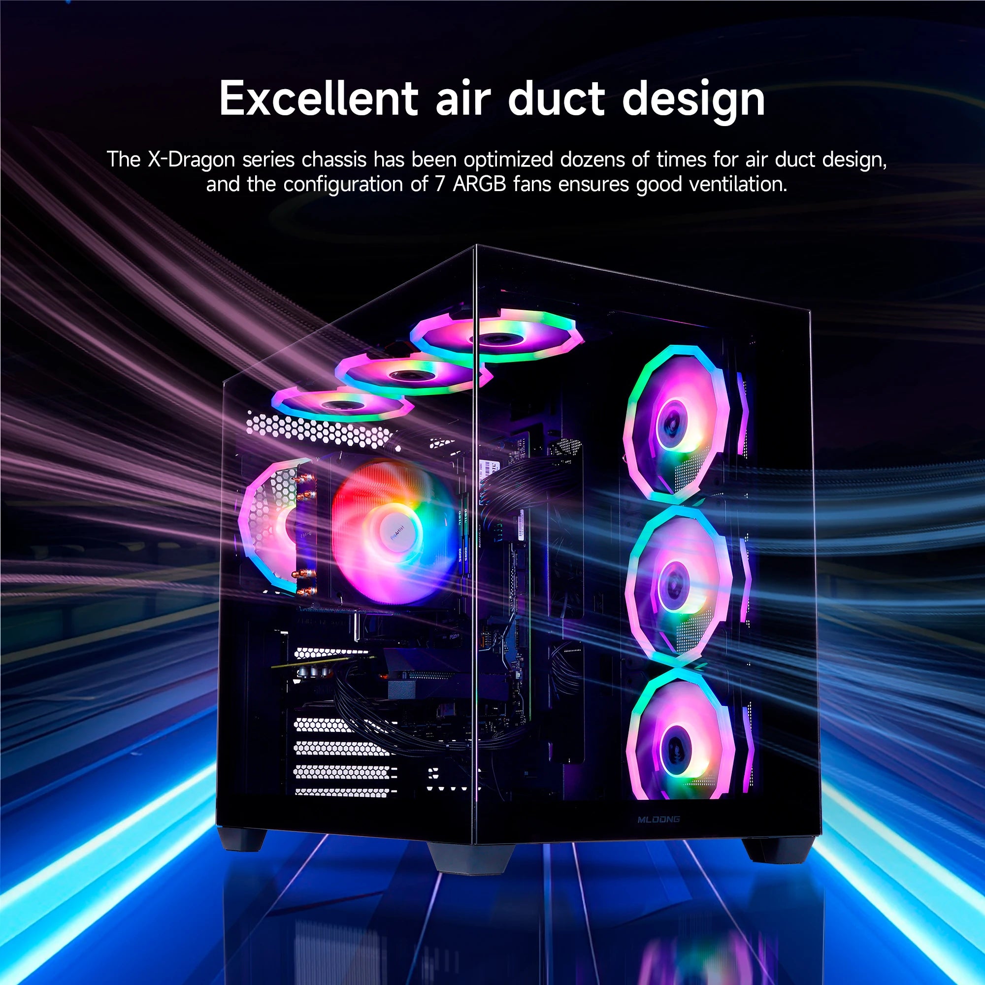 MLOONG Gaming PC Desktop, AMD Ryzen 7 8700F, GeForce RTX 5060Ti 8GB, 32GB DDR5 RAM, 1TB NVME SSD, 650W PSU, Windows 11 Home 64-b