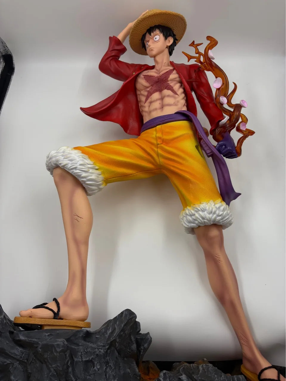 Anime One Piece Monkey D Luffy Big Four Emperors Statue Wano Country Cool Standing Pose Collectible Figure For Adult Collectors