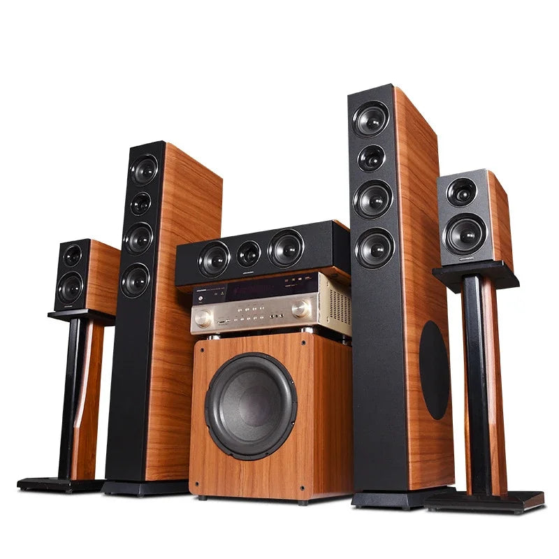 SoundHot Selling 5.1 Home Theater System Wooden Box Powerful Sound Karaoke Speaker Home Theatre Systems
