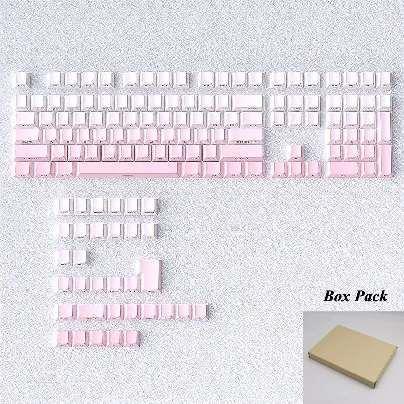 2025 New Original Daylight Cherry Keycaps PBT Translucent Gradient Color Side Engraving Personalized for MX Mechanical Keyboards