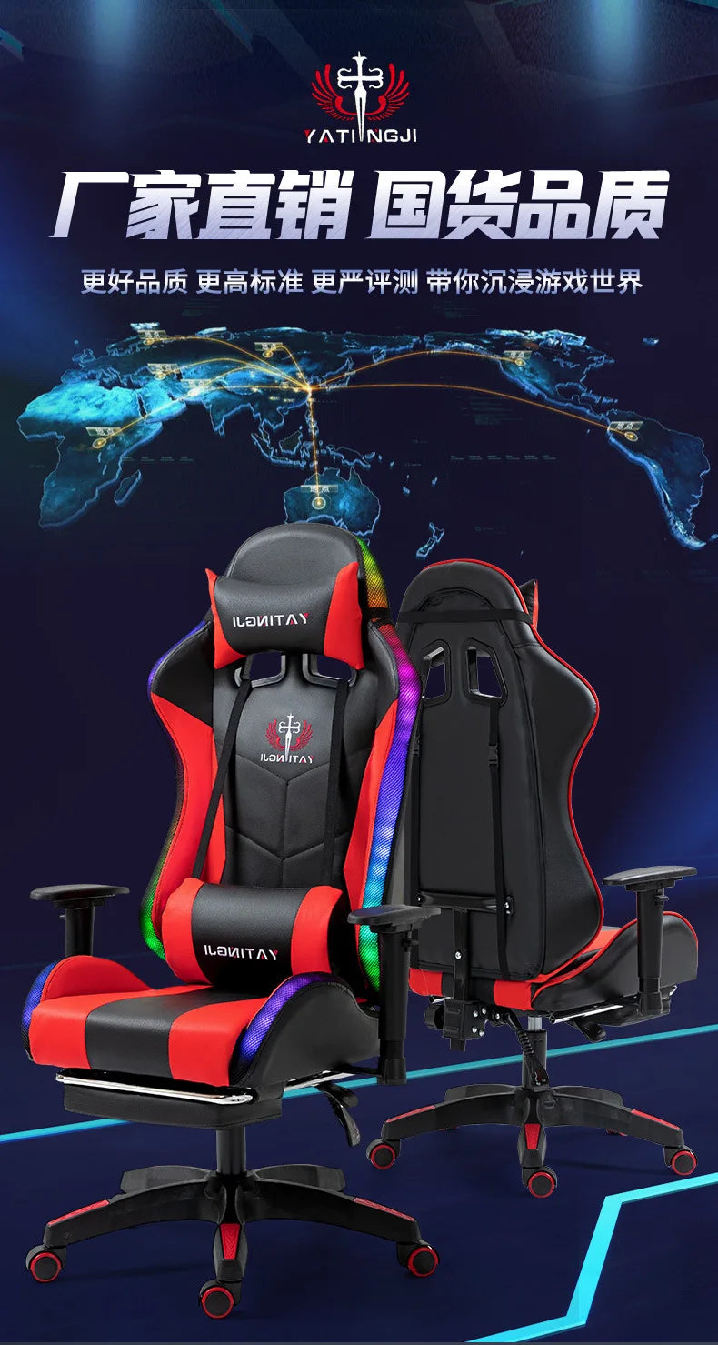 Rgb Leather Ergonomic Computer Chair Office Anji Gamer Pc Racing Game Scorpion Wholesale Gaming Chair Fabric and Table Chairs
