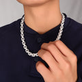 Provence Full Iced Cuban Chain DEF/VS lab diamonds set Silver Chains link Hip Hop Necklace for Men rapper Miami Street Custom