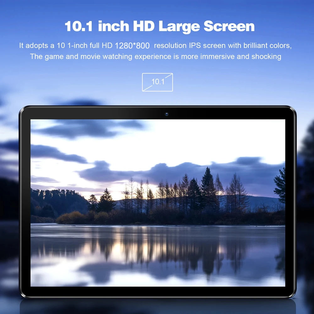 10.1 inch Android 11 Tablet 4GB+64GB Octa-Core Processor 5000mAh Battery1280x800 IPS FHD Touchscreen 2MP+5MP Camera, Bluetooth